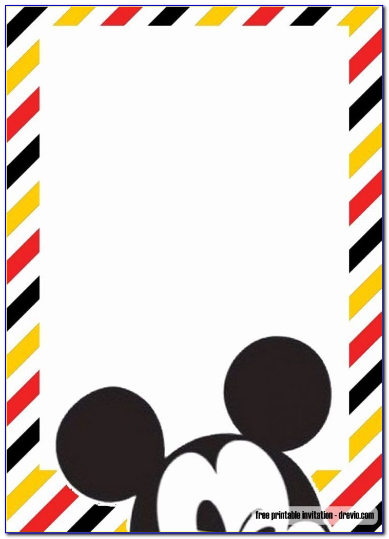 Create Your Own Mickey Mouse Invitations Free