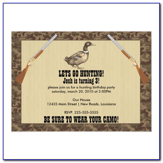 Duck Hunting 1st Birthday Invitations