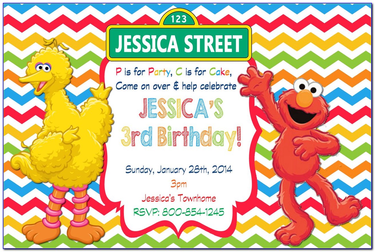Elmo Birthday Party Invitations Free Printable