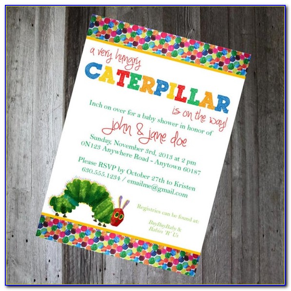 Eric Carle Baby Shower Invitations