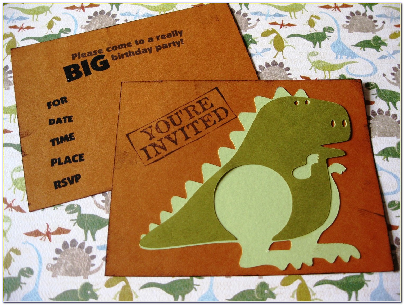 Etsy Dinosaur Birthday Invitations