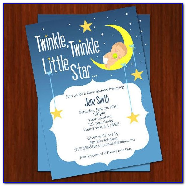 Etsy Twinkle Twinkle Little Star Baby Shower Invitation