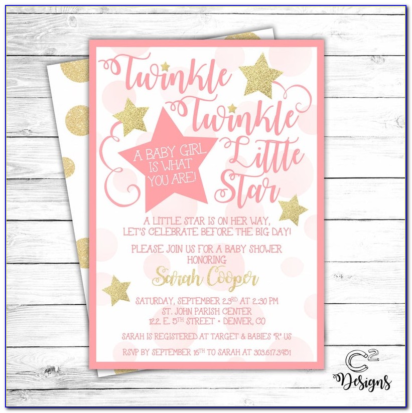 Etsy Twinkle Twinkle Little Star Invitation