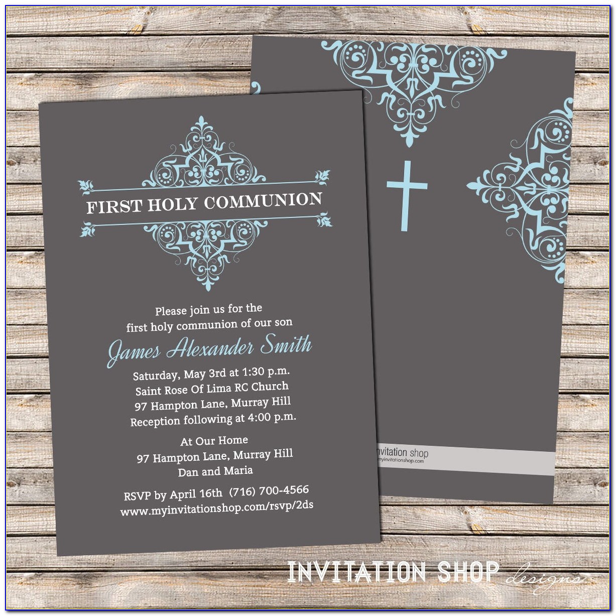 Fancy Communion Invitations