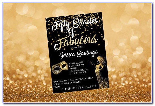 Fifty Shades Of Fabulous Invitations
