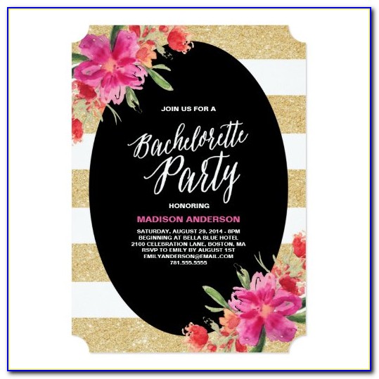 Floral Bachelorette Invitations
