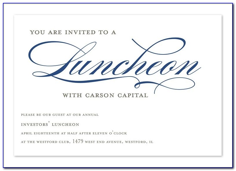 Formal Lunch Invitation Wording