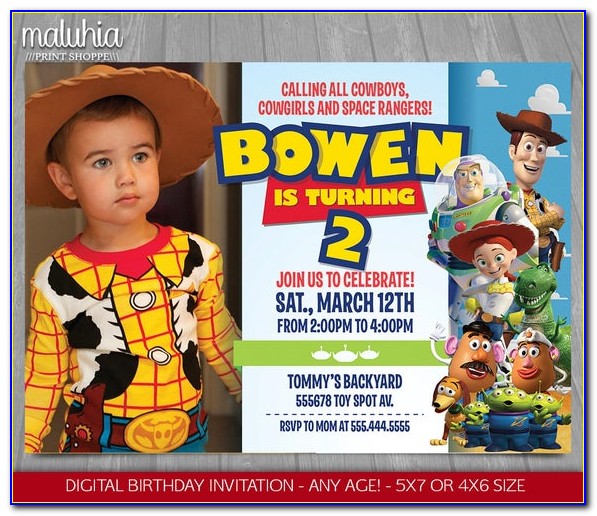 Free Online Toy Story Party Invitations