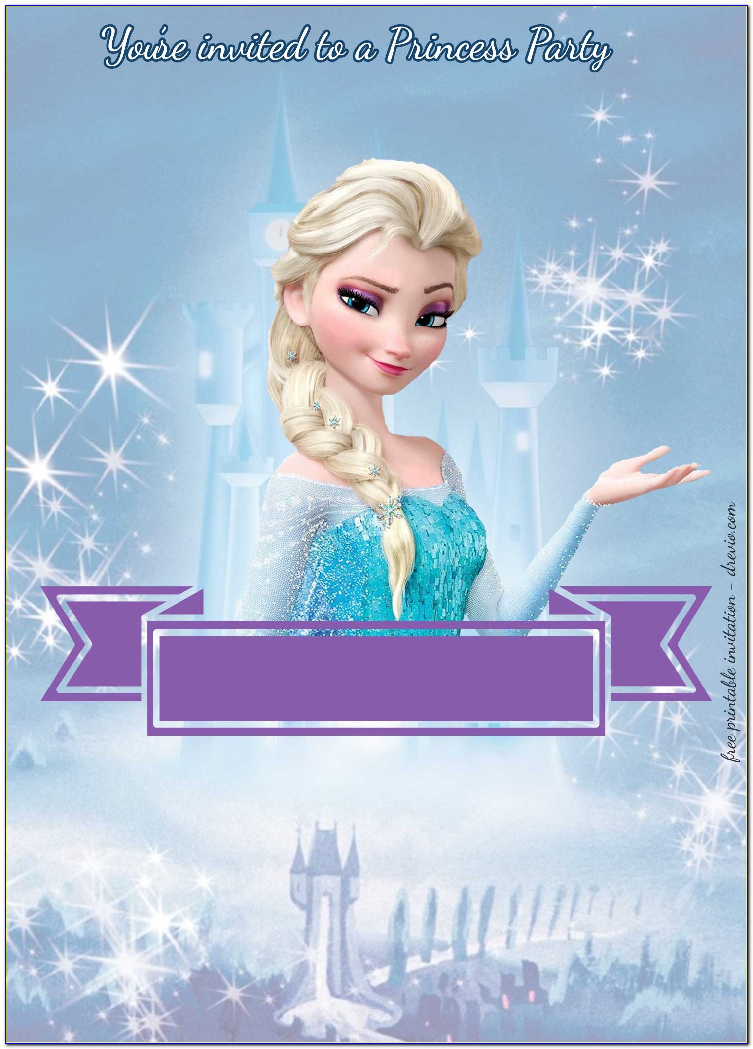Free Printable Elsa Birthday Invitations
