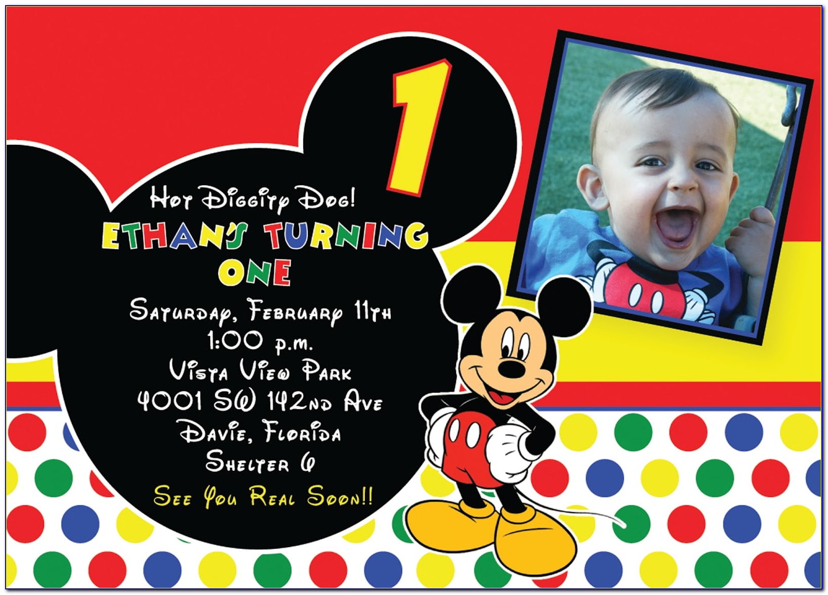 Free Printable Mickey Mouse Party Invitations