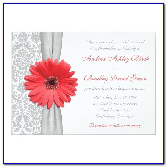 Gerbera Daisy Wedding Invitations