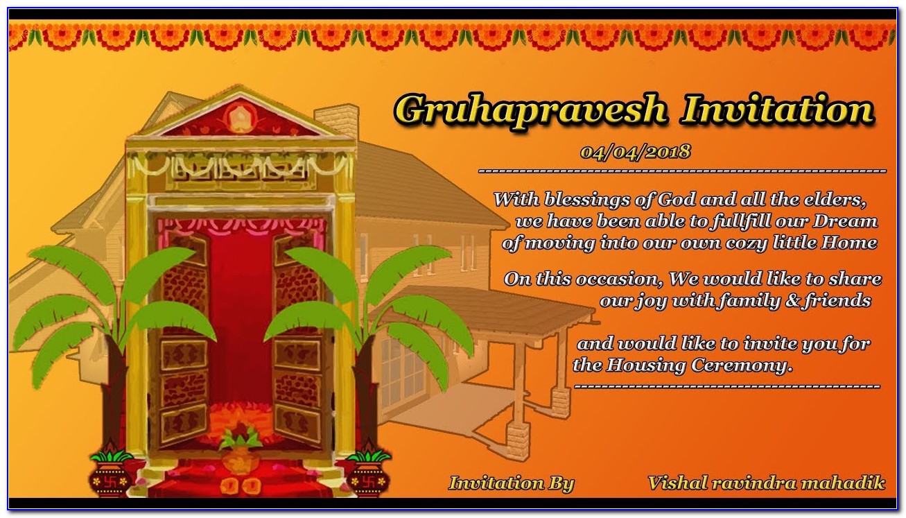 Gruhapravesam Online Invitation