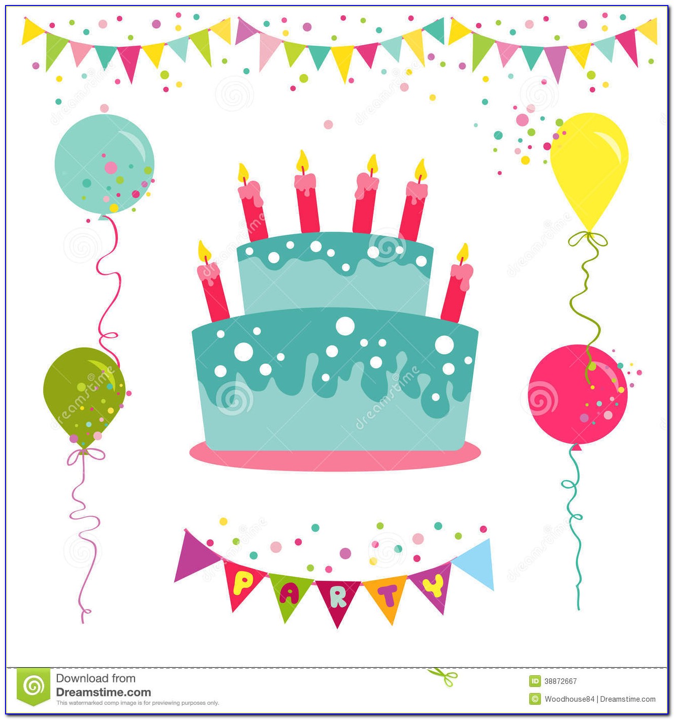 Happy Birthday Invitation Card Background Design