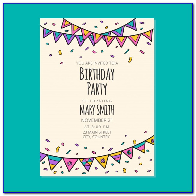 Happy Birthday Invitation Card Design