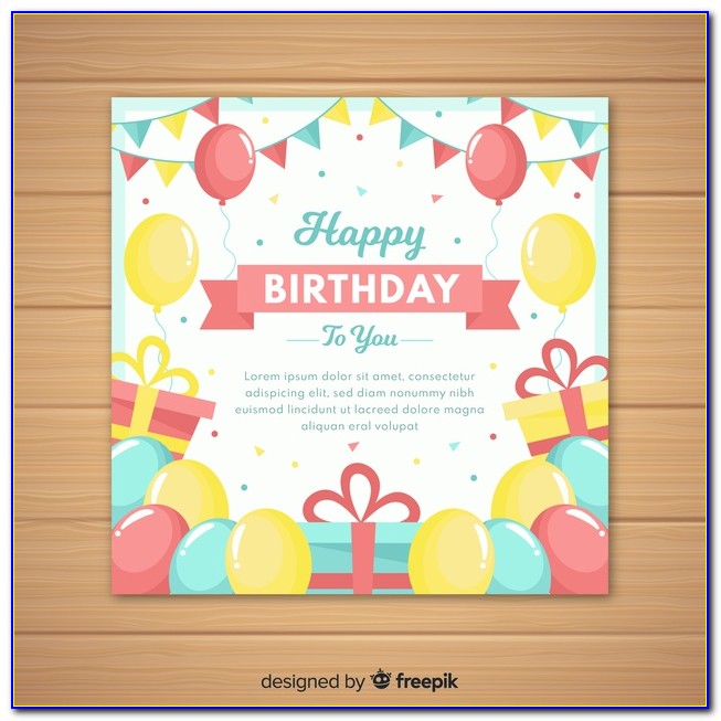 Happy Birthday Invitation Card Format