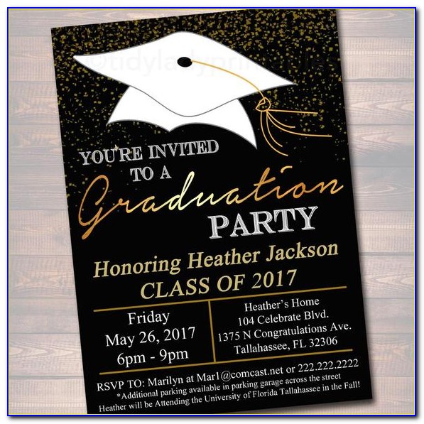 High School Graduation Party Invitation Wording