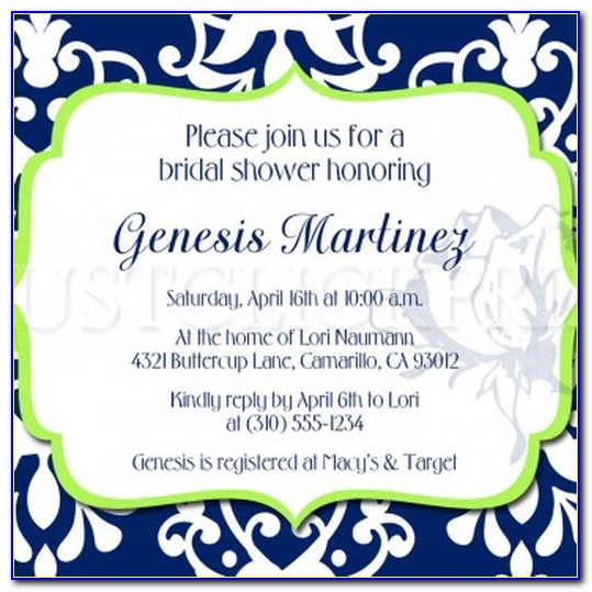 Lime Green And Blue Birthday Invitations