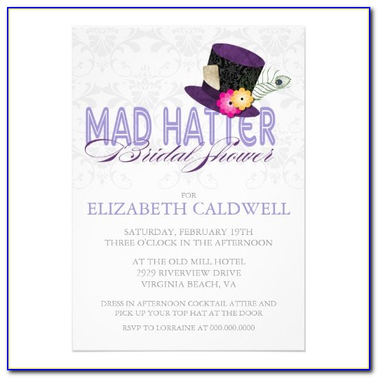Mad Hatter Wedding Invitations