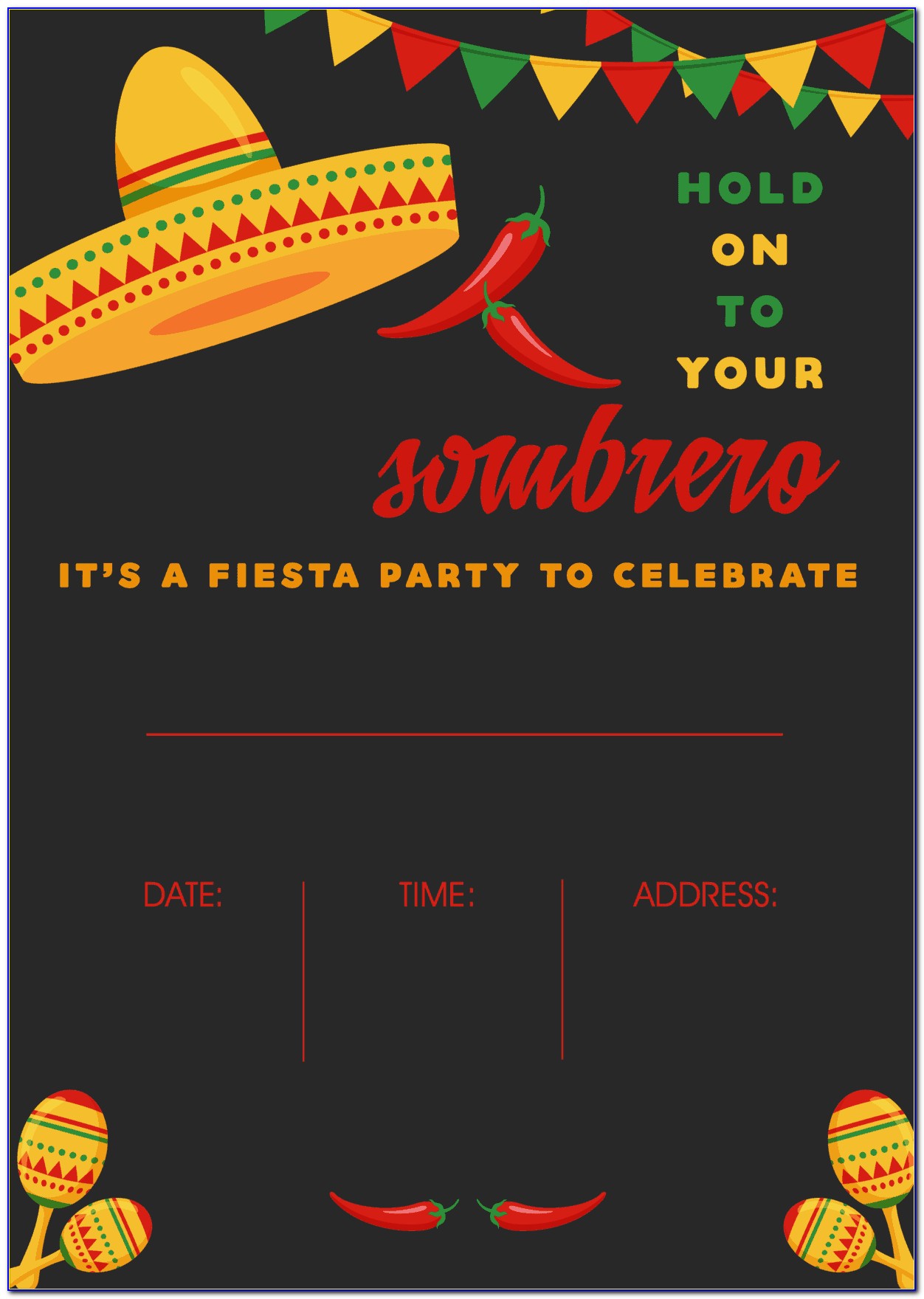 Mexican Fiesta Invitation Background