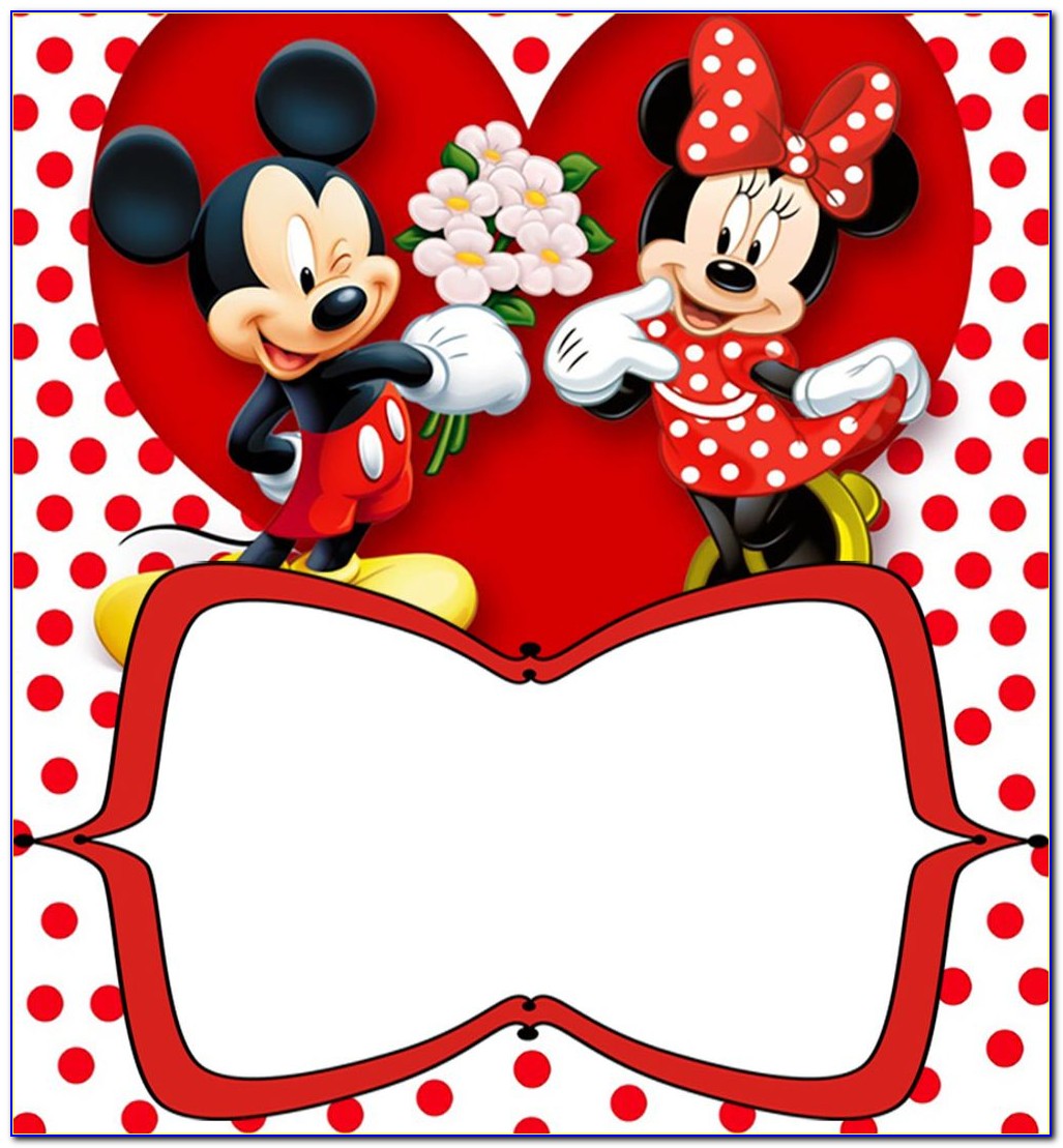 Mickey Mouse And Minnie Mouse Birthday Invitations