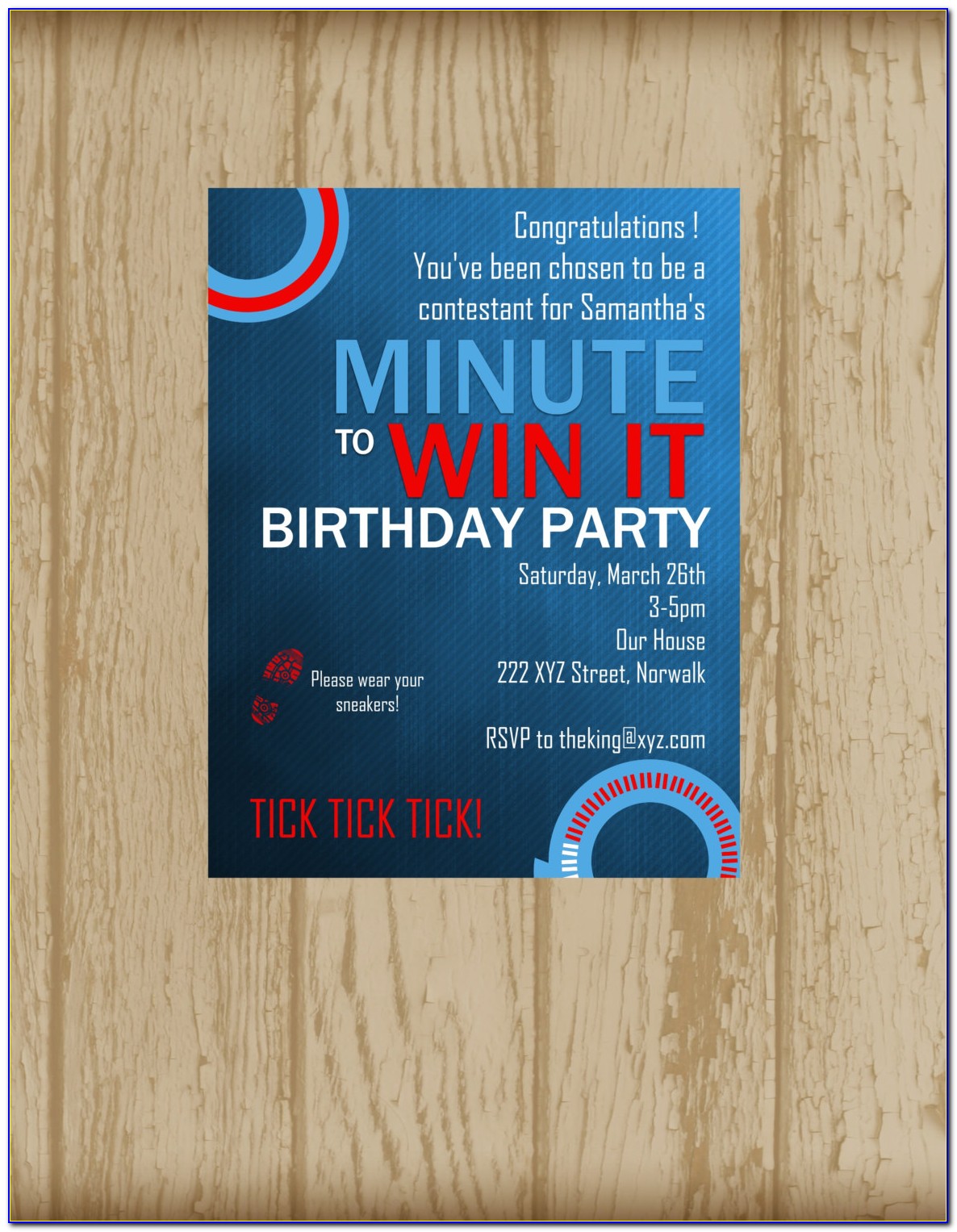 Minute To Win It Party Invitations Free Printable