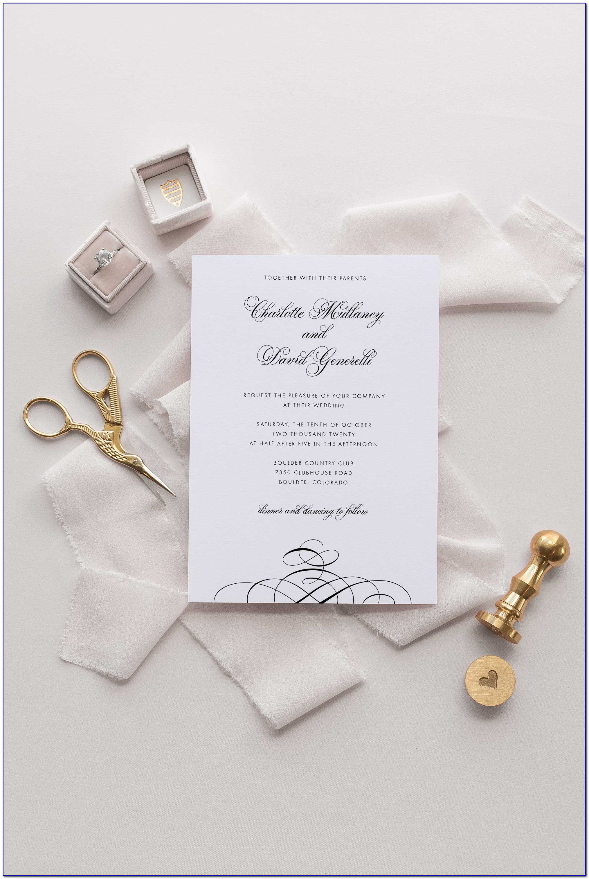 Modern Glam Wedding Invitations