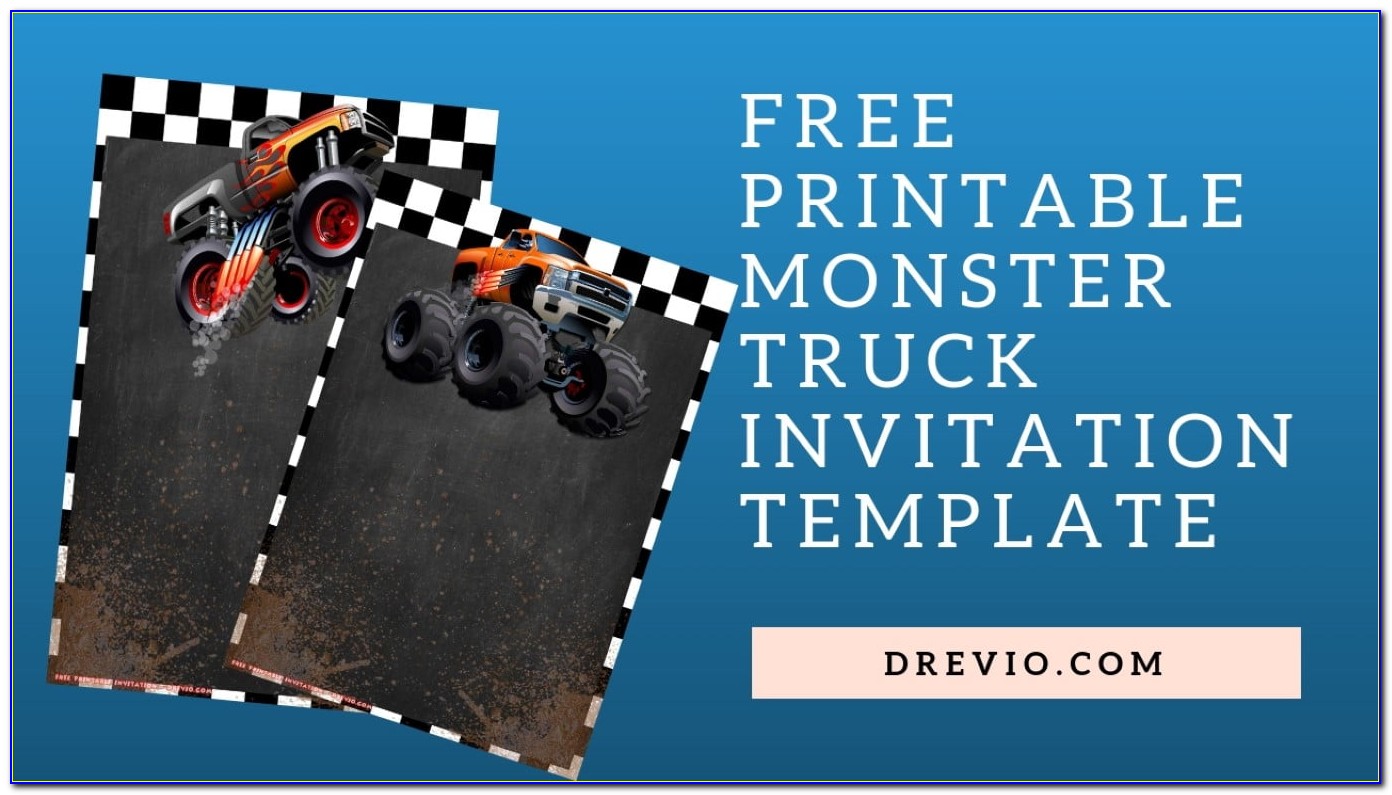 Monster Jam Invitations Printable Free