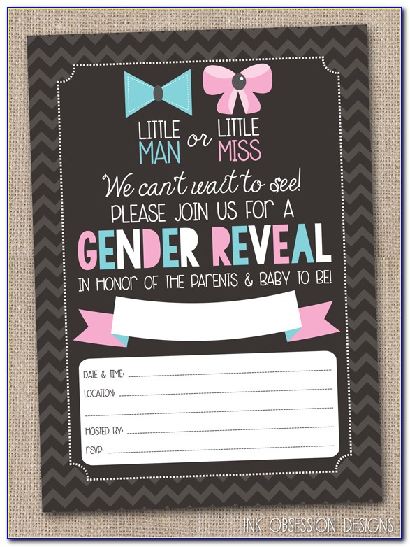 Online Invitations For Gender Reveal Party