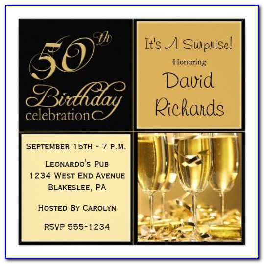 Personalised 50th Birthday Party Invitations Uk