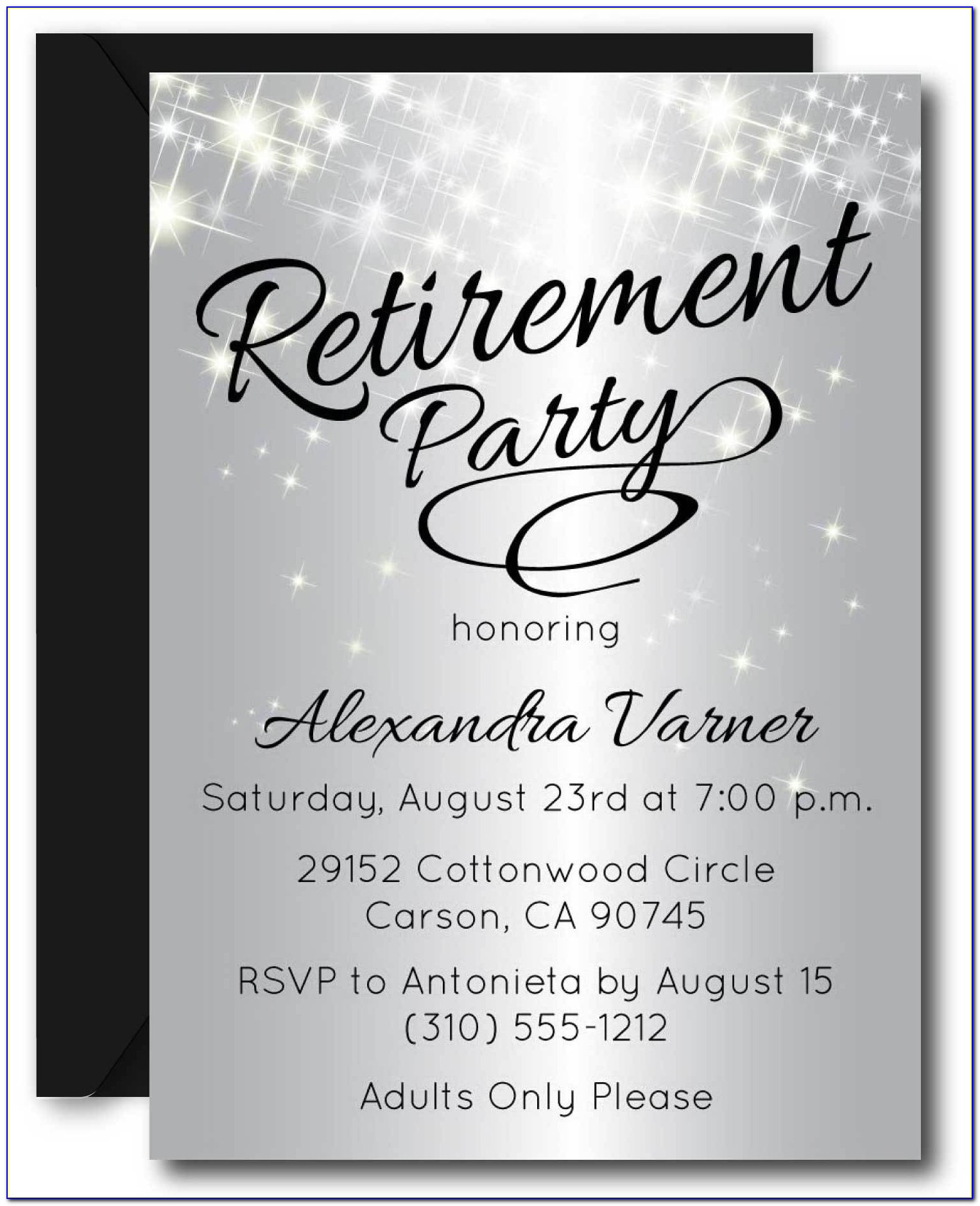 Photo Retirement Party Invitations