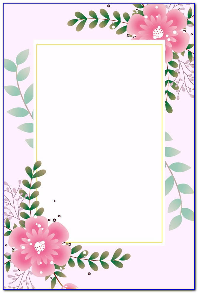 Pink Floral Wedding Invitation Background