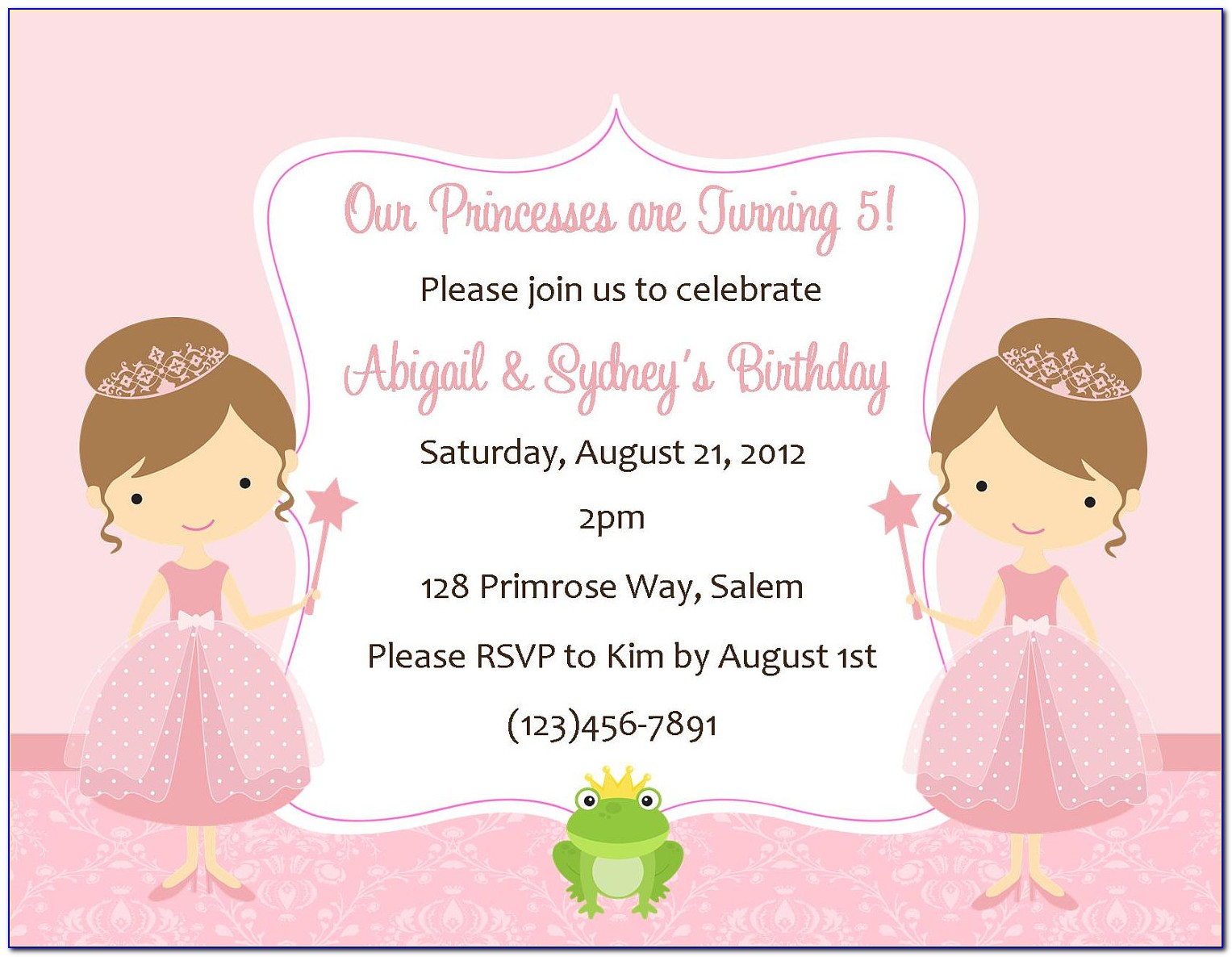 Princess Tiara Quinceanera Invitations