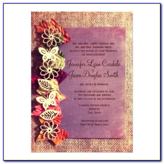 Purple Beach Wedding Invitations