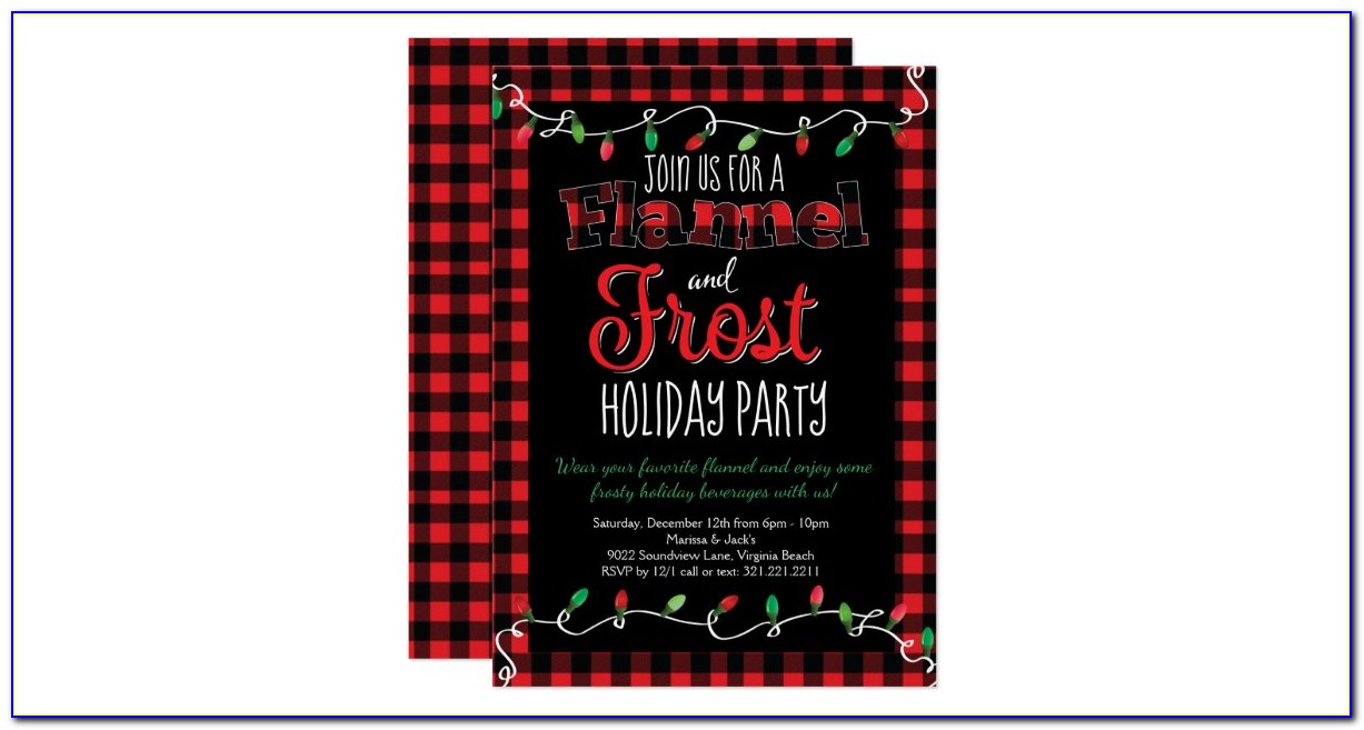 Red And Black Plaid Invitations