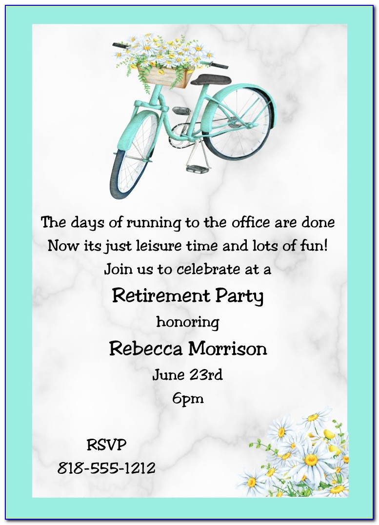 Retirement Invitation Example