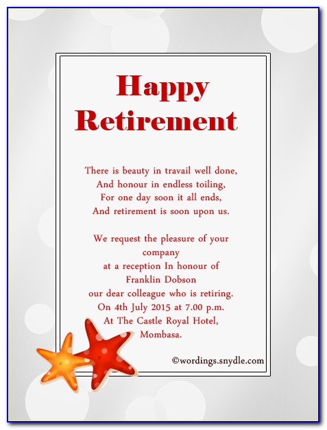 Retirement Invitation Message In Telugu