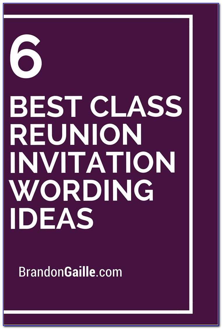 School Reunion Invitation Ideas