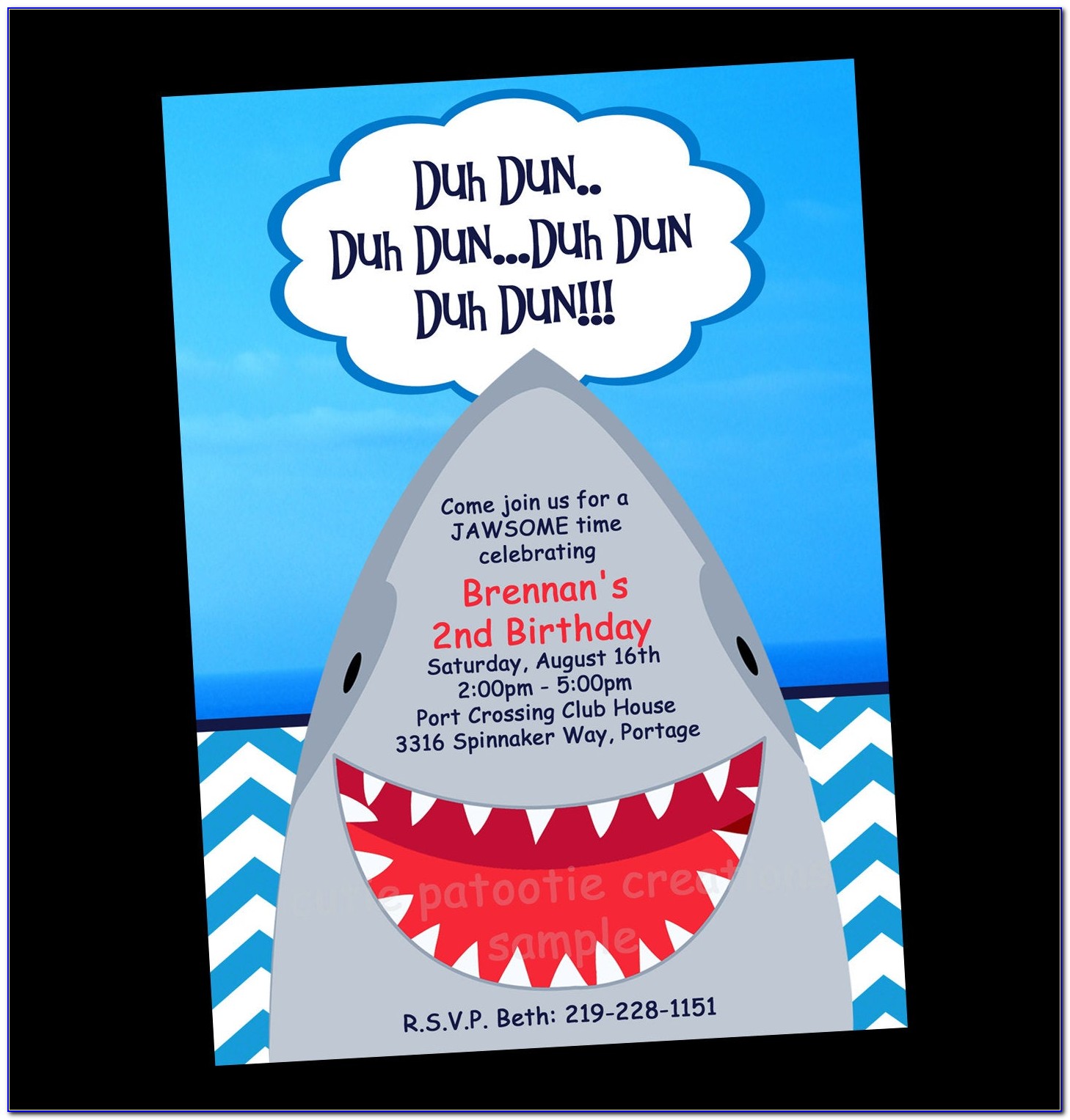 Shark Birthday Invitations Free Printables