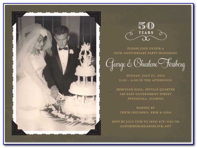 Shutterfly 50th Anniversary Invitations