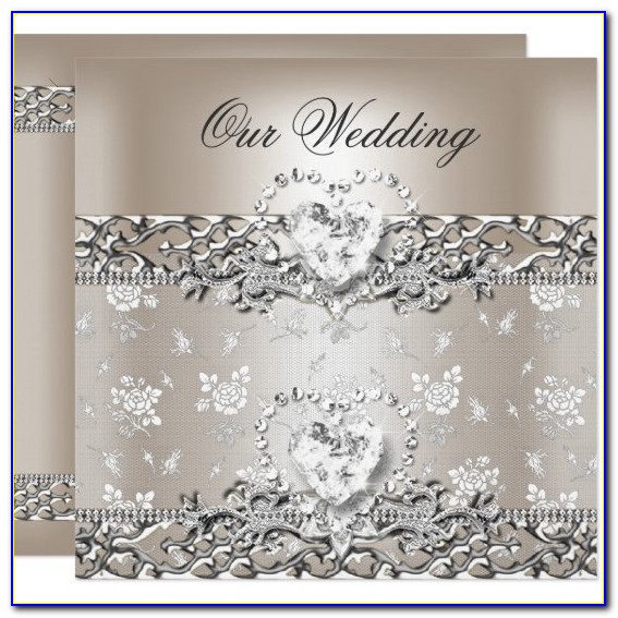 Silver Heart Stickers For Wedding Invitations