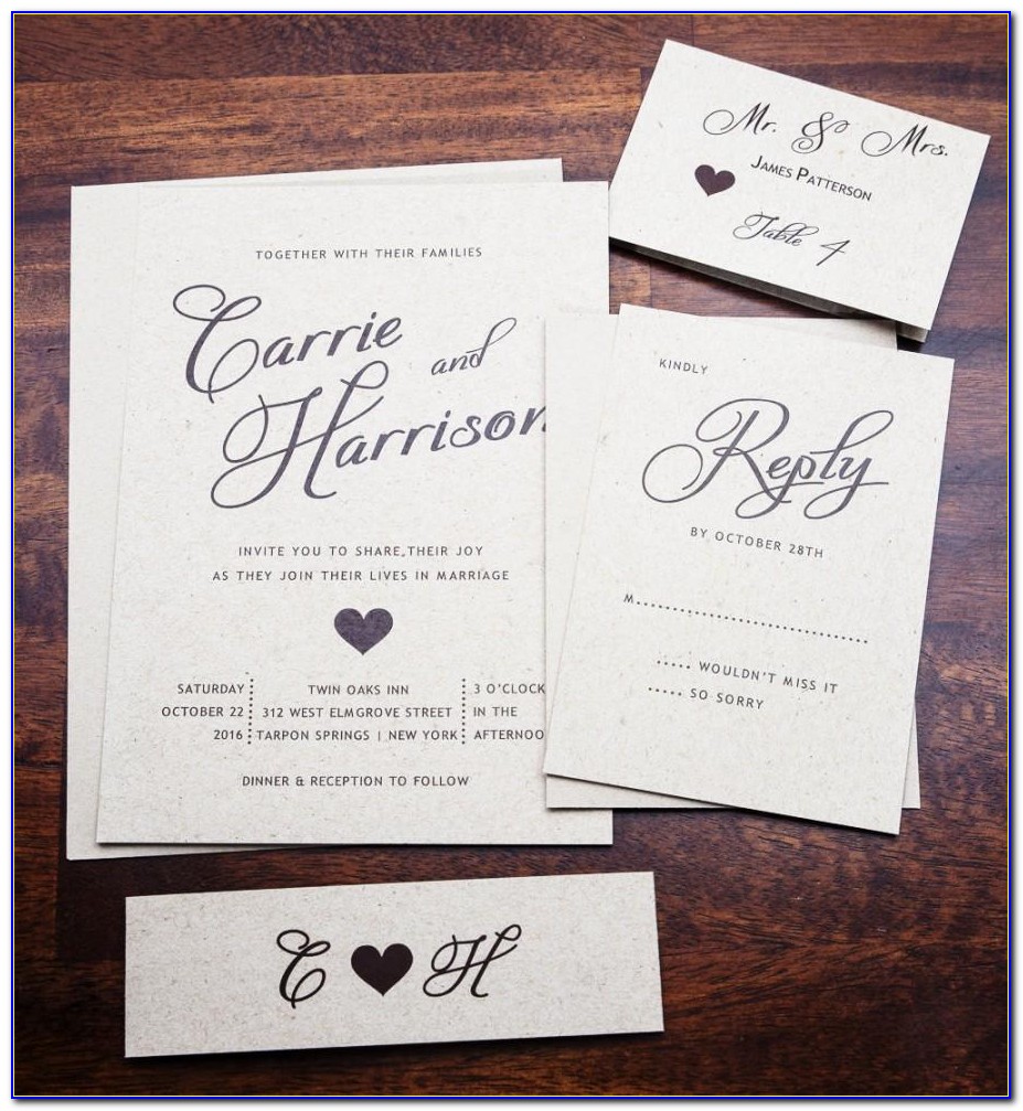 Simple Country Wedding Invitations
