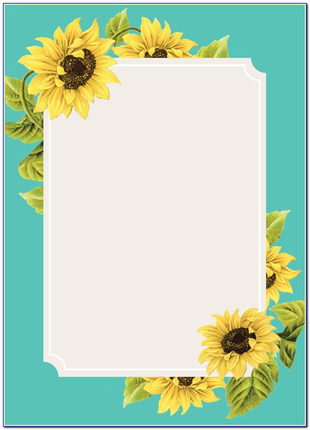 Sunflower Wedding Invitation Background