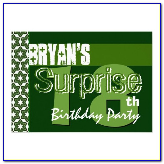 Surprise 18th Birthday Party Invitations