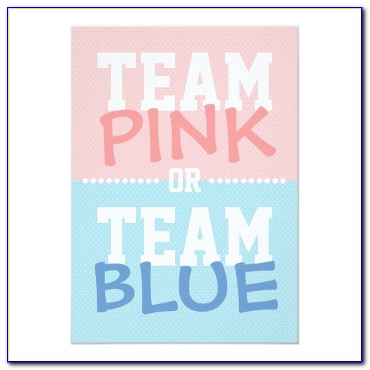 Team Pink Or Team Blue Invitations