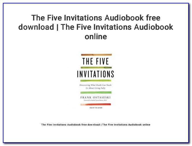 The 5 Invitations Audiobook