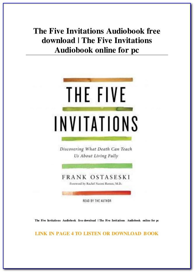 The Five Invitations Audiobook