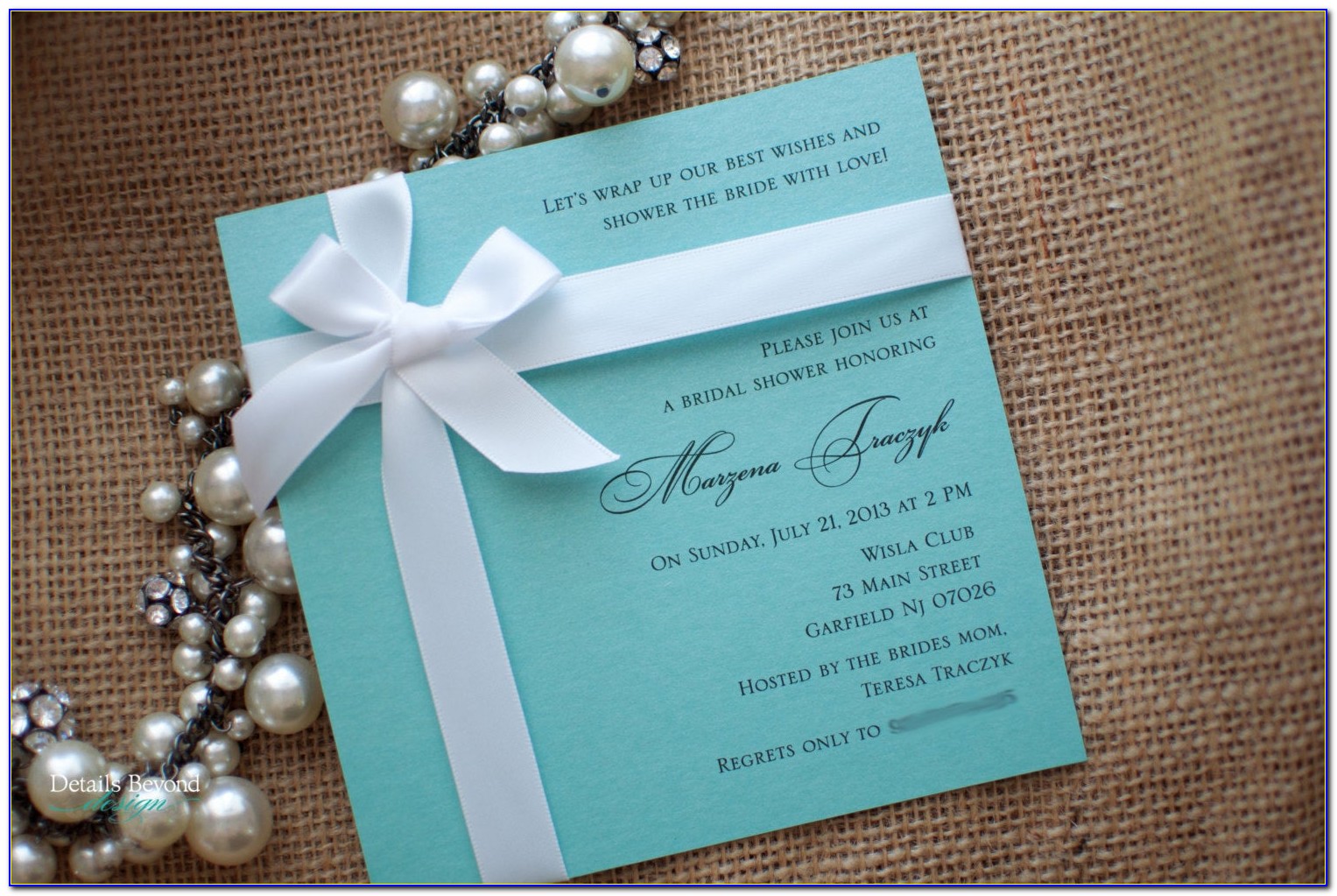 Tiffany Blue Wedding Box Invitations