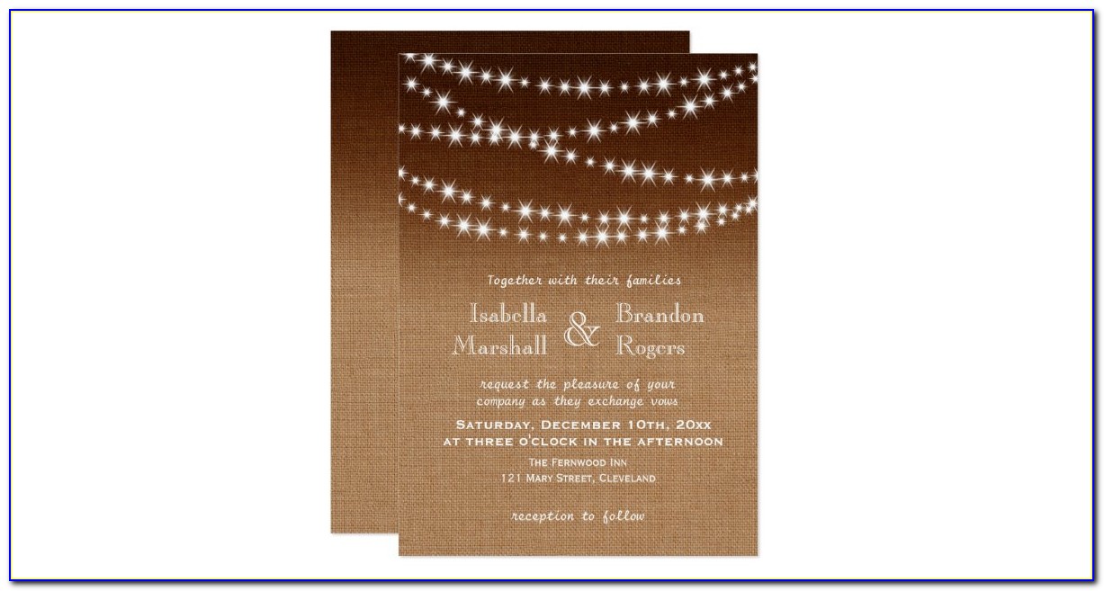Twinkle Lights Wedding Invitations