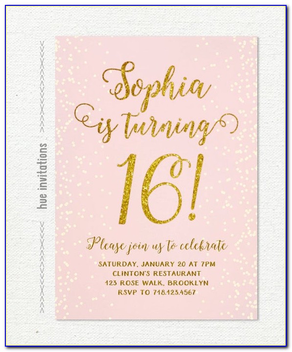 Vista Print Sweet 16 Invitations