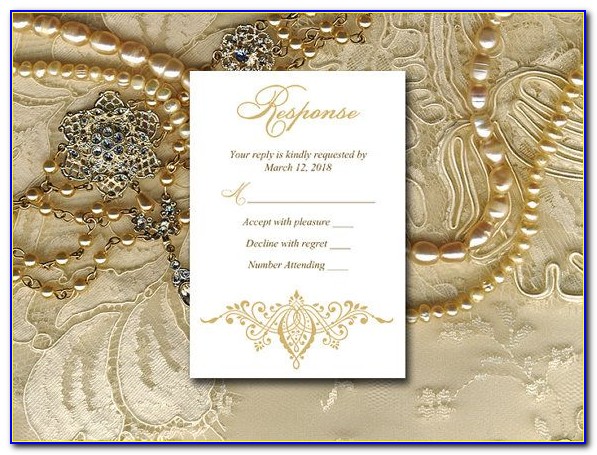 Wedding Invitations And Response Card Package